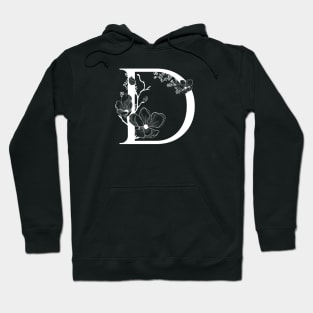 Letter D Monogram - Floral Initial Hoodie